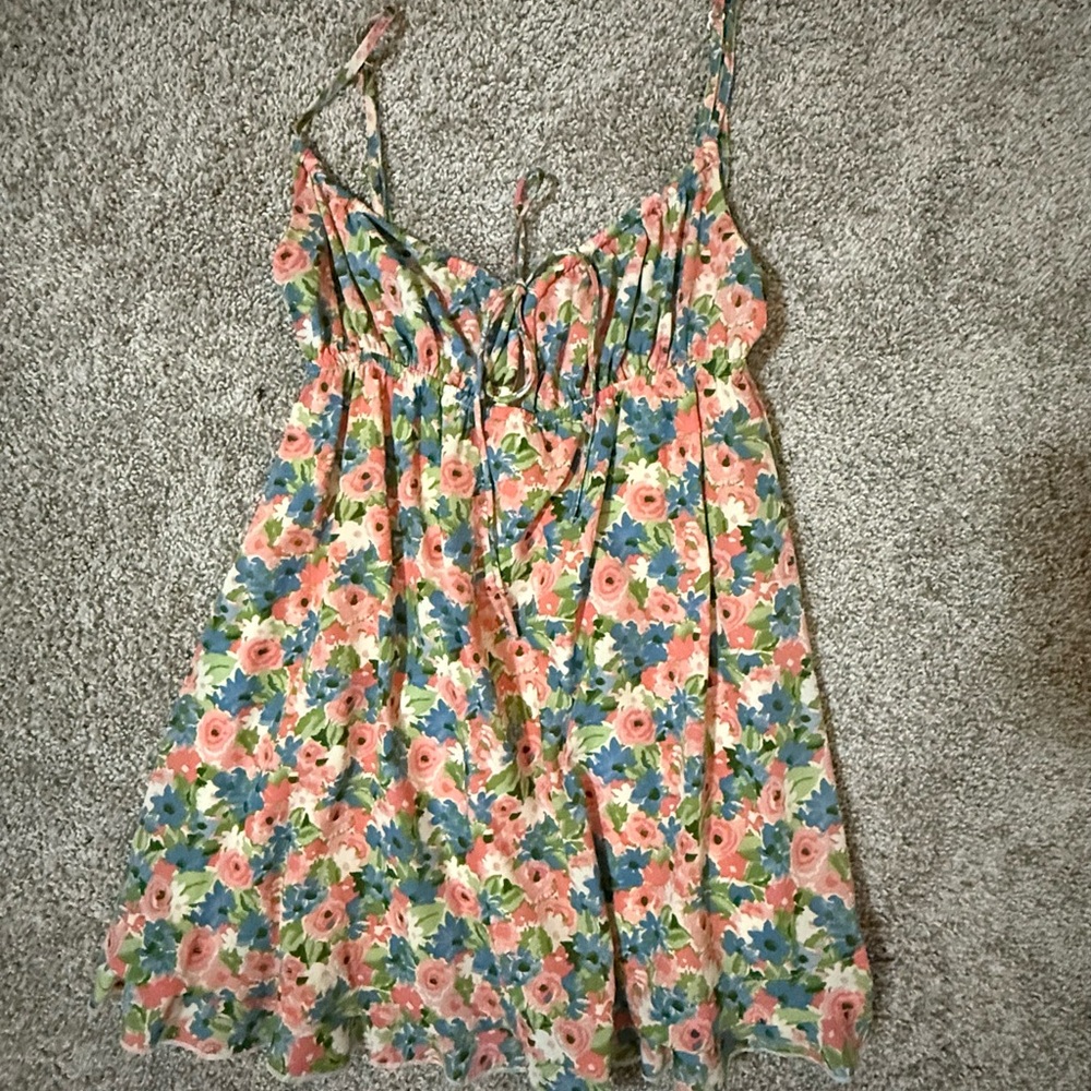 Princess Polly Floral Dress - Pink, Green, Blue